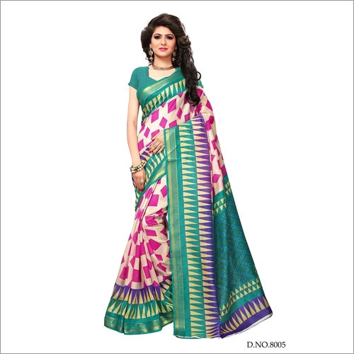 Blue New Fancy Bhagalpuri Sarees