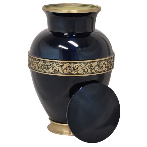 Gold Beautiful Cosmos Blue Brass Urn