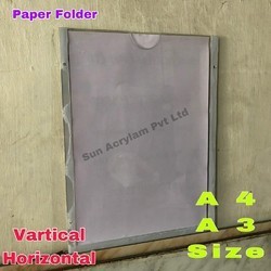 Wall Mount Acrylic Paper Display - Clear Acrylic, Custom Size Options, 100% Light Transmittance, 2mm Thickness Or More, Versatile For Photographs And Certificates