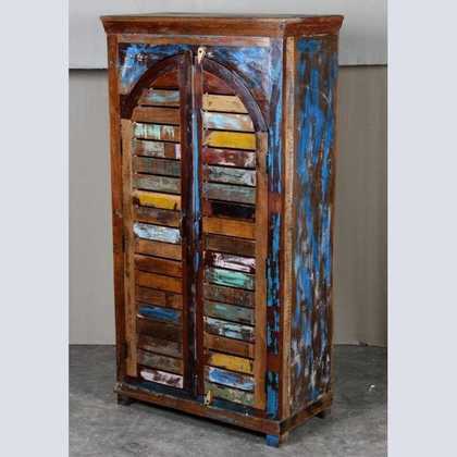 Reclaimed Arch Cabinet - Polished Wood, 5-7 Feet Size | 10-15mm Thickness, 25kg Weight, Rustic Wooden Rack
