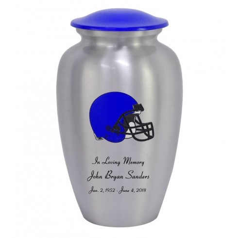 Green Blue Marbled Pewter Cremation Urn