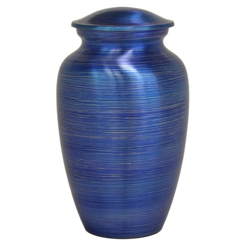 Green Blue Marbled Pewter Cremation Urn