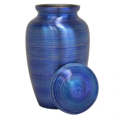 Green Blue Marbled Pewter Cremation Urn