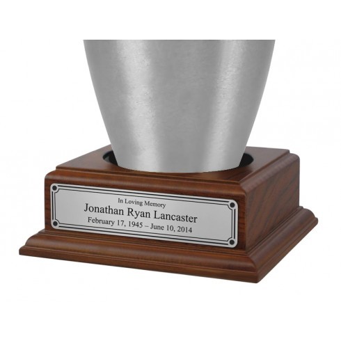 Footprints Brass Ash Urn - 10 1/2" Tall & 6 1/2" Wide | Weather Resistant, Engraved Golden Footprints, Niche Friendly
