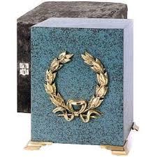 Black Wreath 17 Medallions Brass Urn