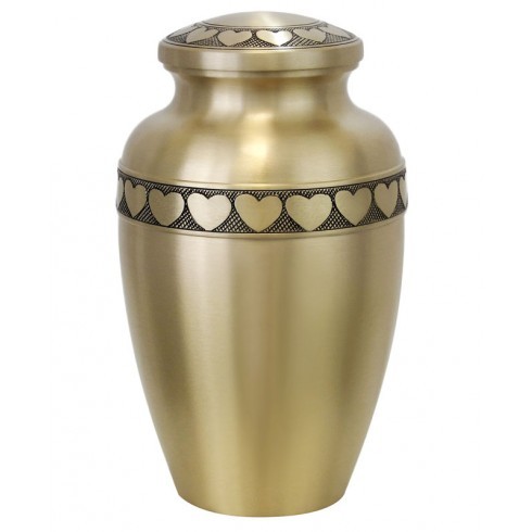 Gold Suits Of The Cards Green Brass Urn