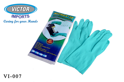Electrical Rubber Gloves - Latex Material, 385 mm Length, Green Color, 7500 Volts Working Potential | Full Fingered, Rolled Cuff, Electrical Safety Quality, Free Size