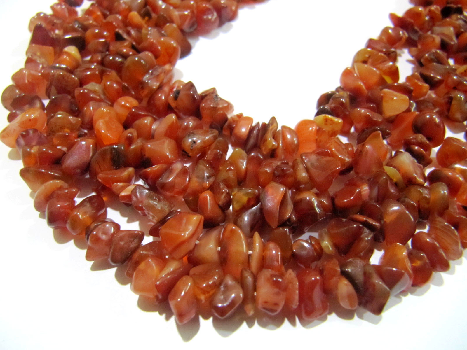 Natural Carnelian Irregular Chip Gravel Uncut Shape Beads