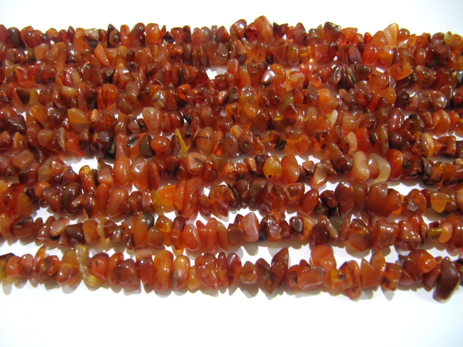 Natural Carnelian Irregular Chip Gravel Uncut Shape Beads