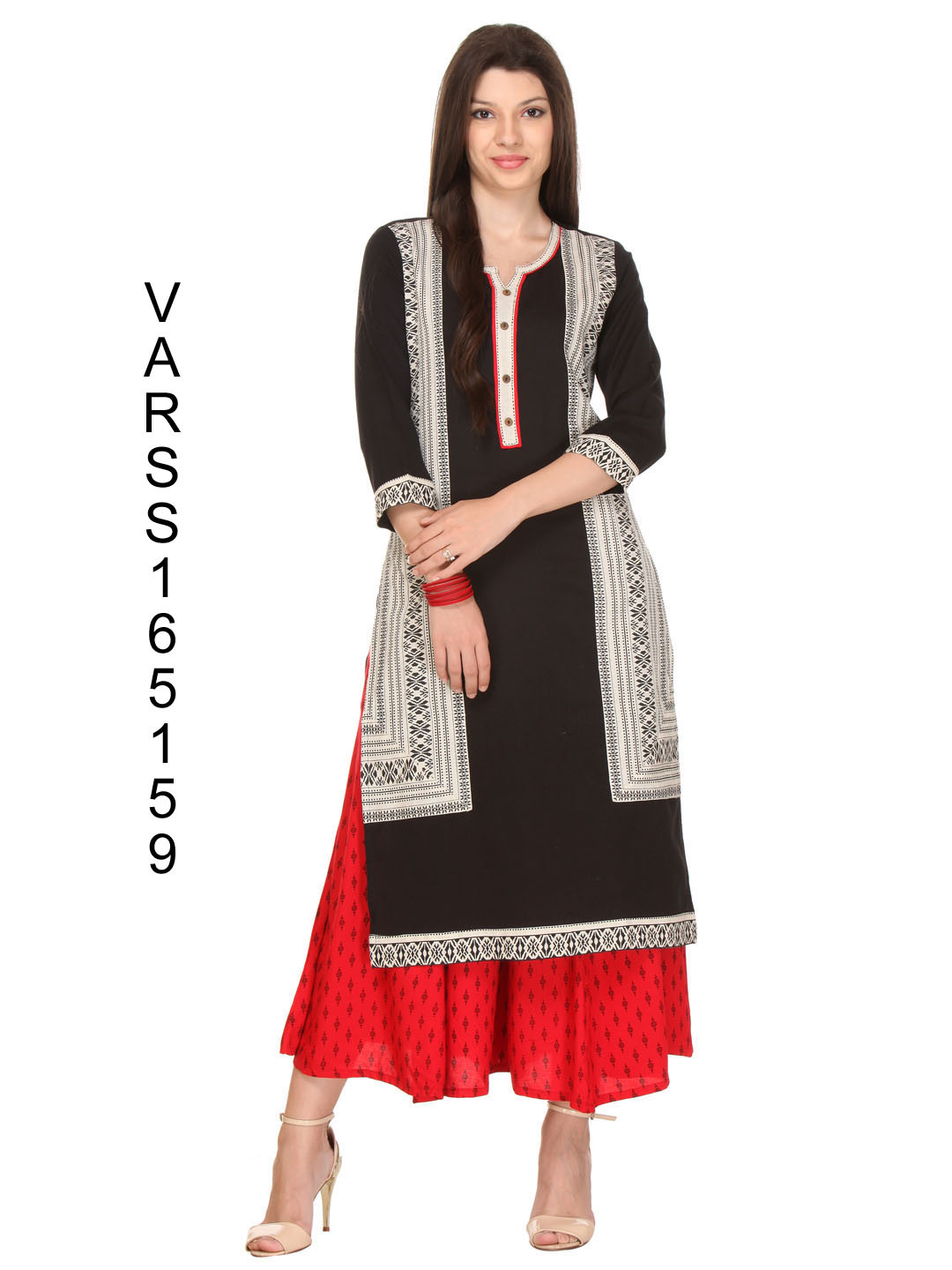 Cotton Printed Dress Material - Length 2.30 Meters | Available In Red, Yellow, Blue, Black - Suitable For All Seasons, Various Sizes From Xs To Xxl