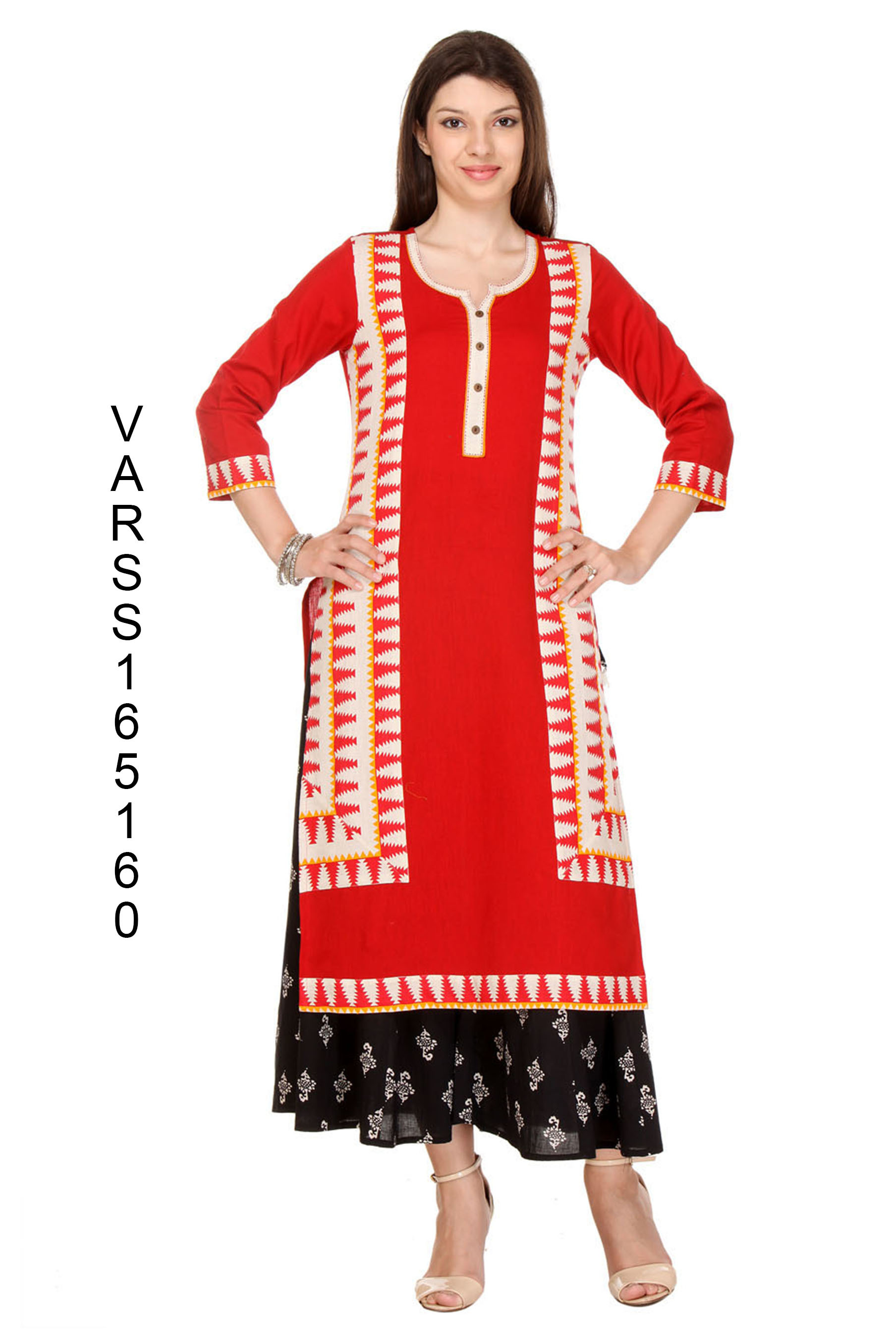 Cotton Printed Dress Material - Length 2.30 Meters | Available In Red, Yellow, Blue, Black - Suitable For All Seasons, Various Sizes From Xs To Xxl