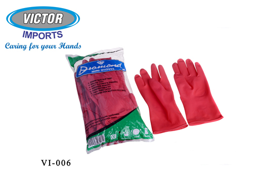 Rubber Coated Glove - Color: Red