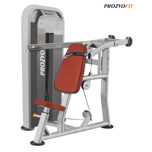 Shoulder Press Machine - Steel, 1400 x 1200 x 1800 mm | 300 kg Weight Capacity, Red Color, Adjustable Seat, 1 Year Warranty