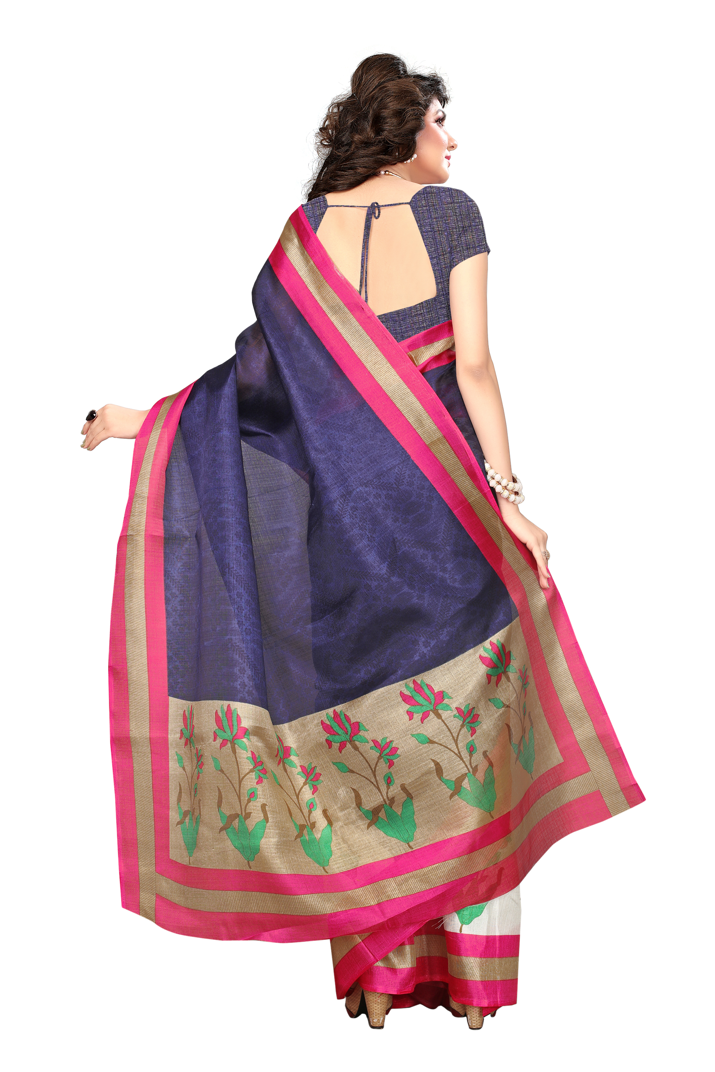 Indian Printed Sarees - Art Silk, 5.5 Mtr Length, Multicolor | Zari Work, Suitable For All Seasons, Elegant Indian Style