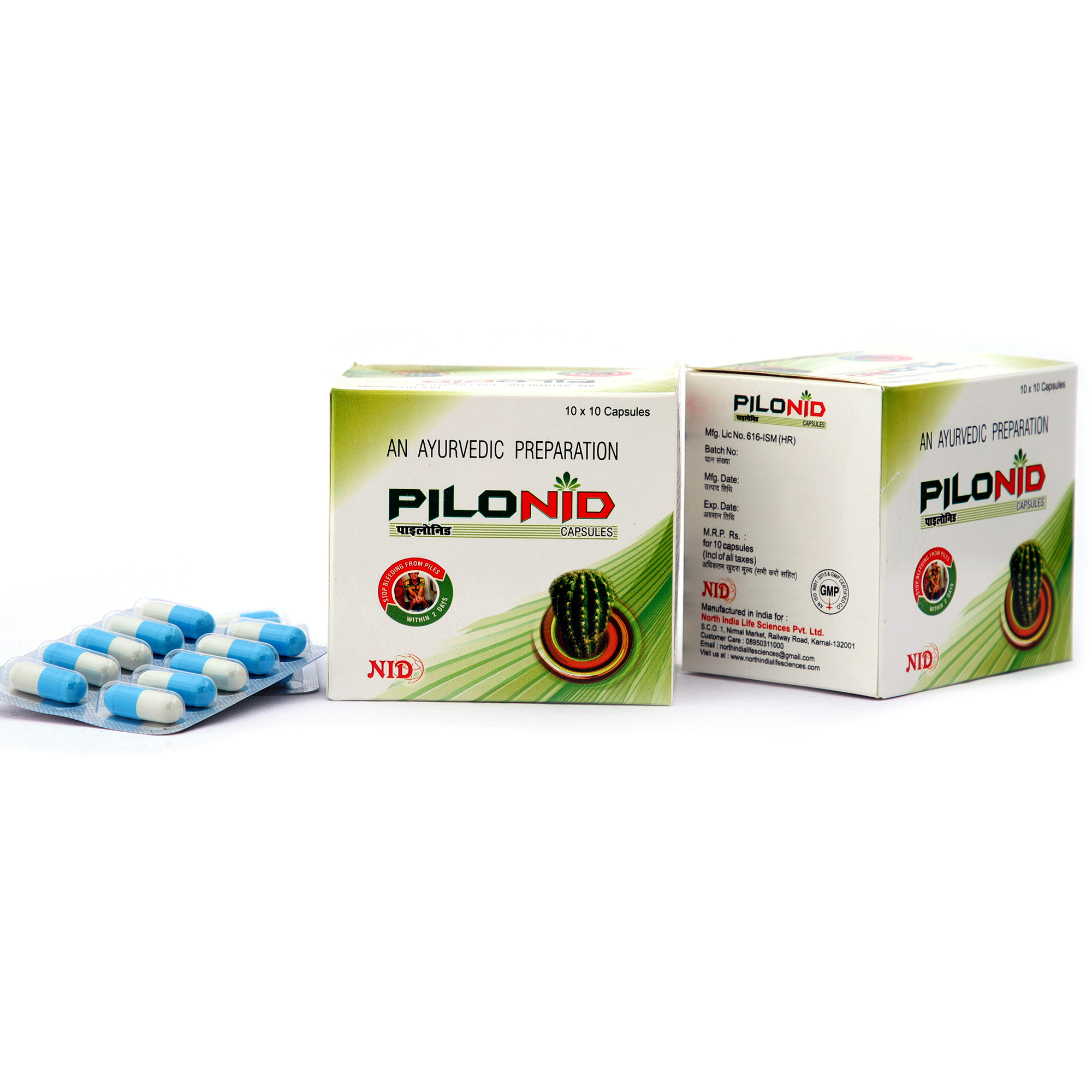 Ayurvedic Piles Capsules - Capsule Form , Quick Relief From Bleeding And Constipation, Balanced Herbal Composition