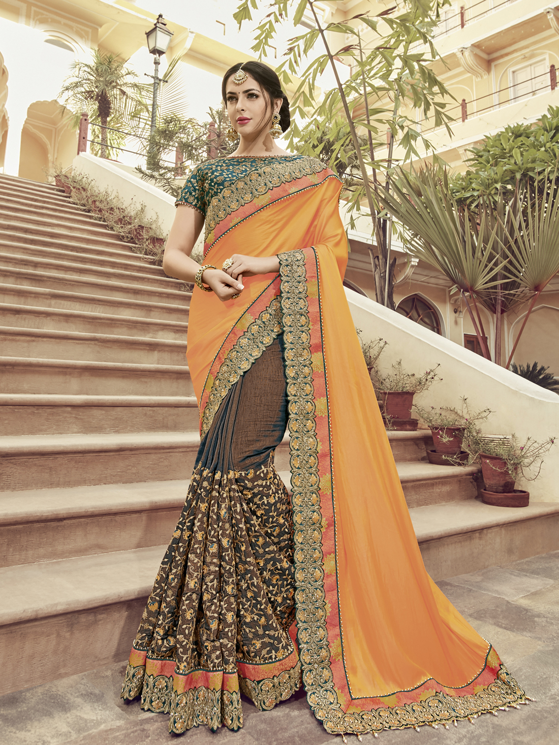 Designer Saree - Silk, Customized Size, Embroidered Pattern | Spring Season, Women's Ethnic Wear, All Age Groups, Our Logo