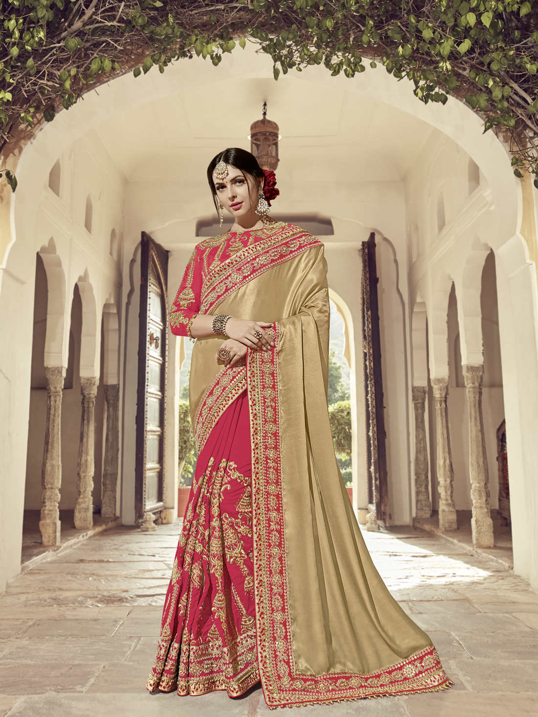 Designer Saree - Silk, Customized Size, Embroidered Pattern | Spring Season, Women's Ethnic Wear, All Age Groups, Our Logo