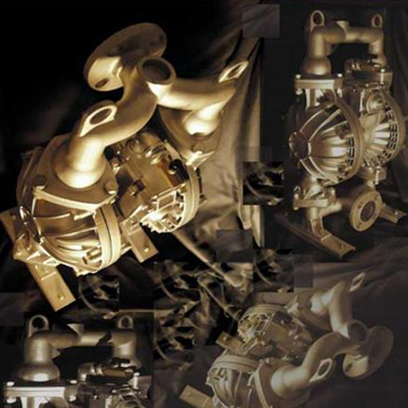 Diaphragm Pump - Cast Iron, 10-100 GPM Flow Rate, 10-100 Feet Head | Versatile Material Handling, Dry Start, Self-Priming, Corrosion Resistant