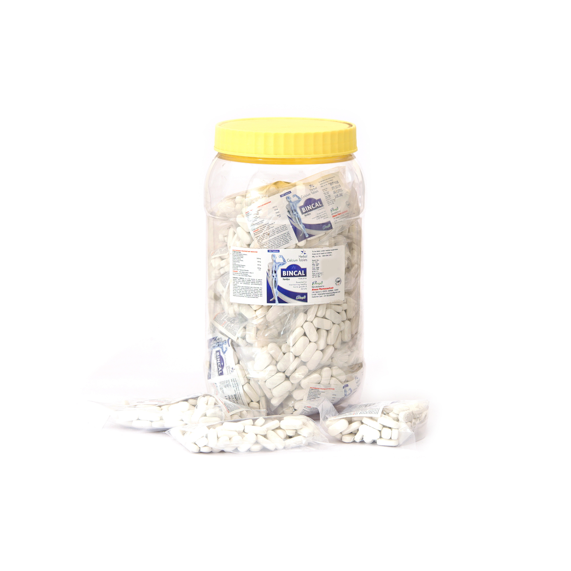 Ayurvedic Healthy Bone Tab - 60 White Round Tablets, 10mm | Calcium, Zinc, Vitamin D3, Faster Recovery, Treats Fractures