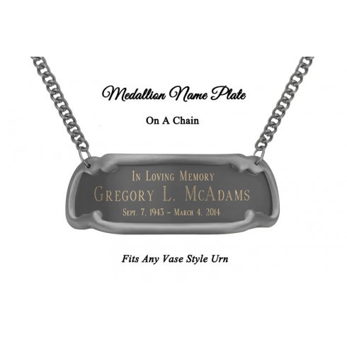 Black Celtic Cross Silver Urn