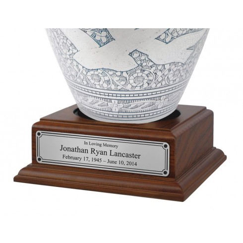 Silver & White Homeward Bound Cremation Urn
