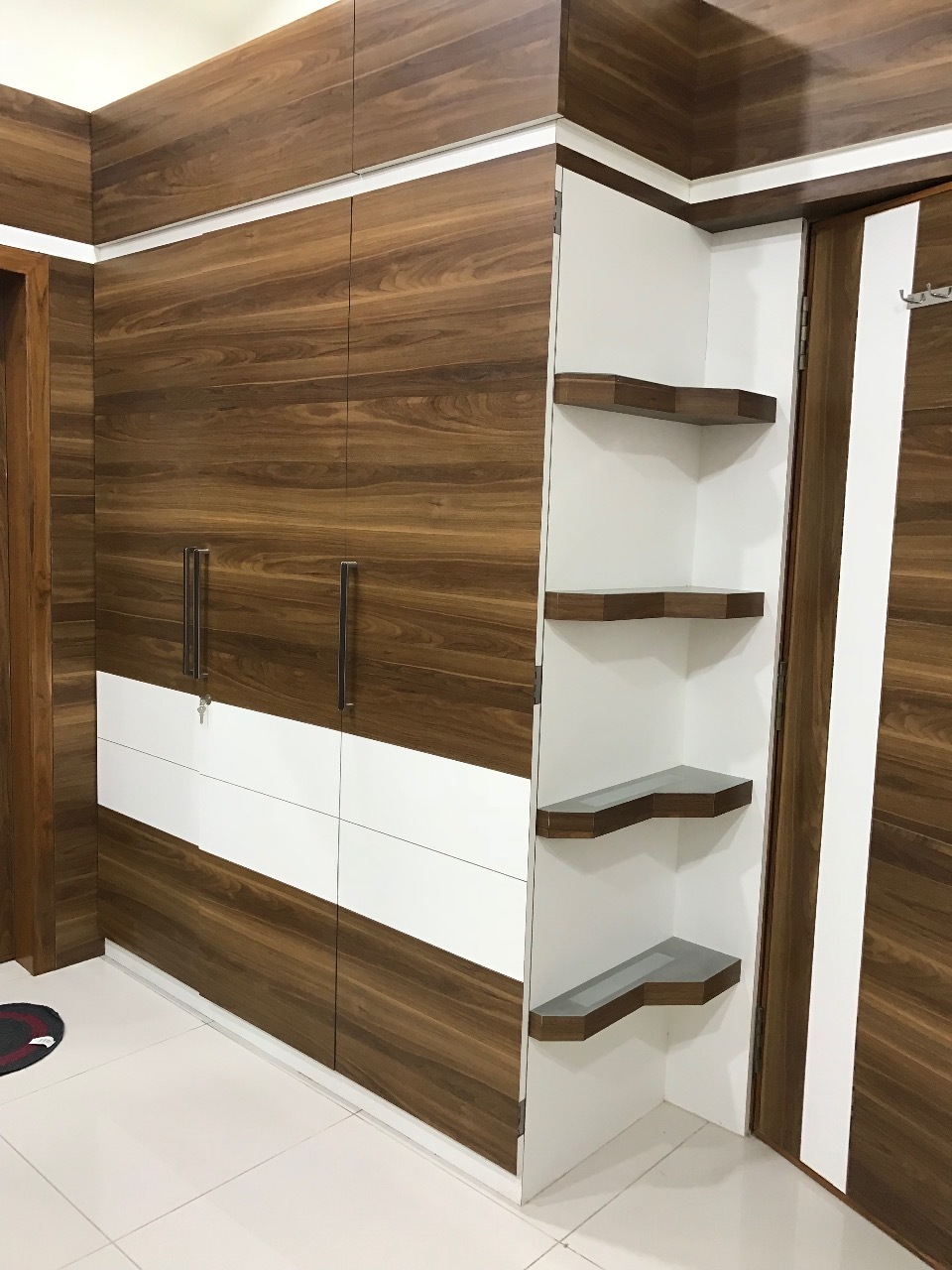 Bedroom Wardrobe - Wood, 72x60x24 Inches, Brown | Spacious Storage, Modern Design, Durable Material, Easy Assembly, Adjustable Shelves, Sleek Finish, Organized Storage
