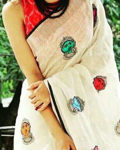 Na Embroidery Work Handloom Sarees