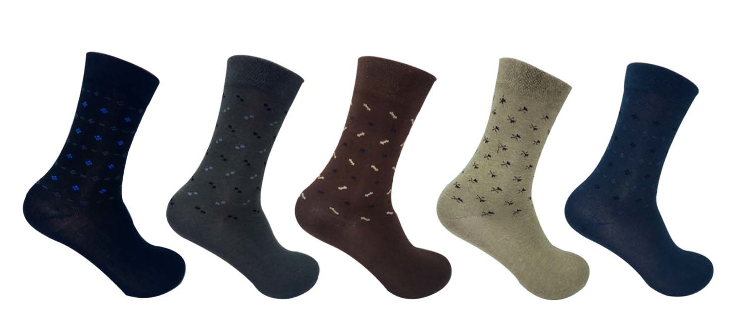 Crew Length Multicolor Designer Socks