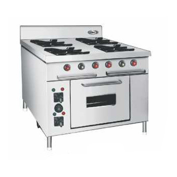 Four Burner Commercial Gas Oven