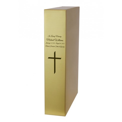 Gold Christian Cross Niche Friendly Urn