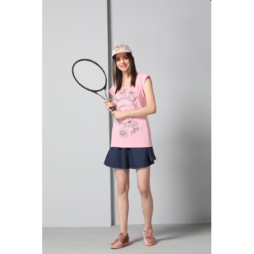 Ladies Top - Cotton Blend, S-XL | Pink, Soft Fabric, Stylish Design, Comfortable Fit, Moisture-Wicking, Breathable Material, Sleeveless