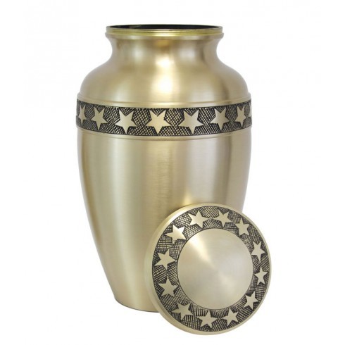 Gold Cowboy & Cowgirl Angels In Heaven Brass Companion Urn