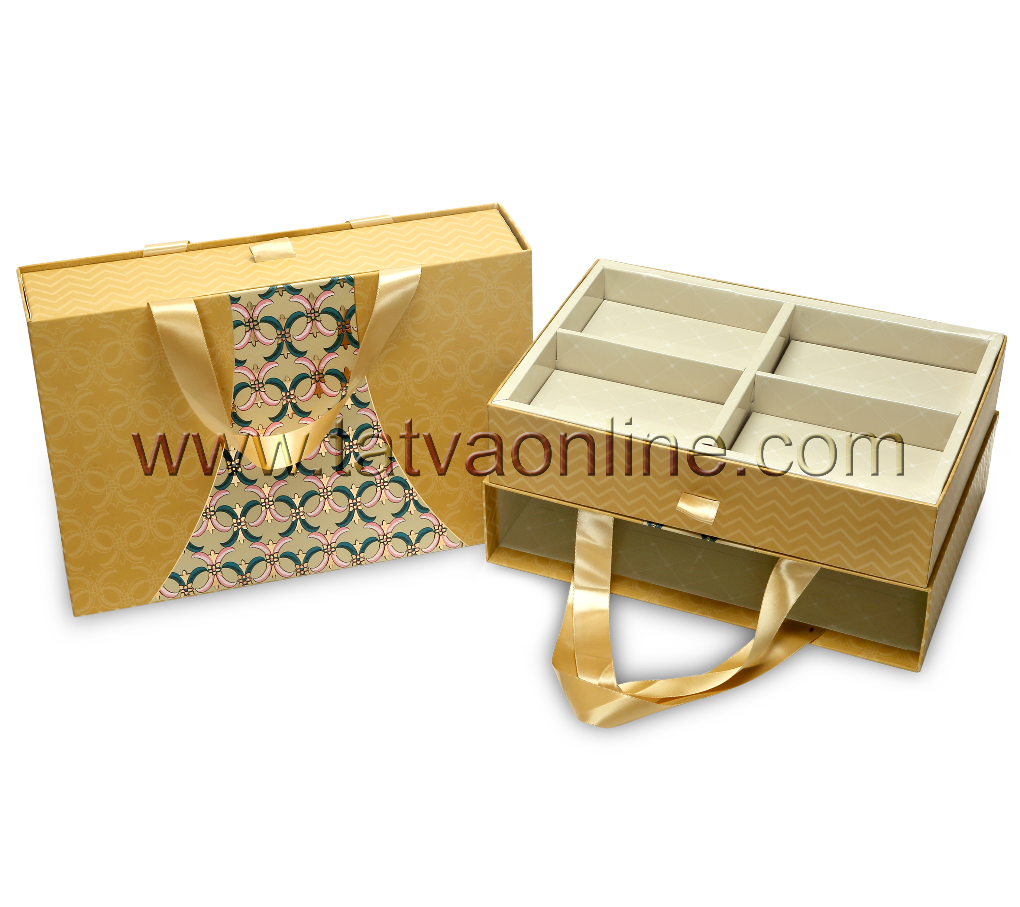 Square Gold Large Bag Box