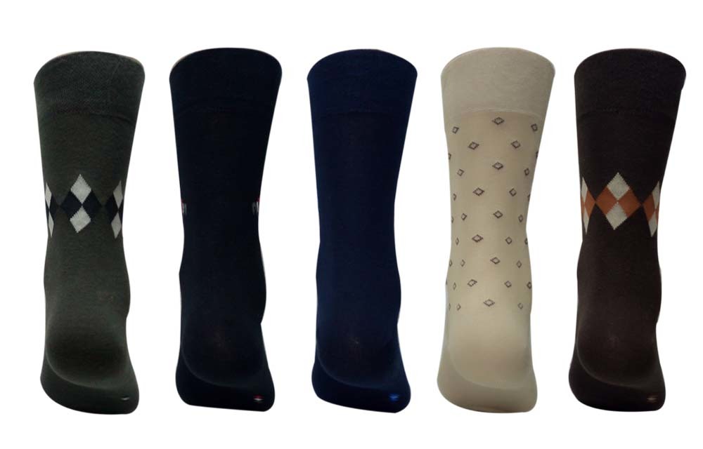 Seamless Calf Length Designer Socks