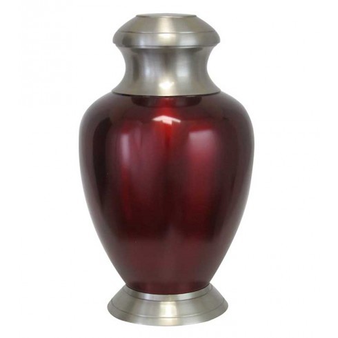 Silver Beautiful Eternity Black Cremation Urn