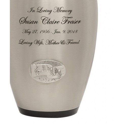 Silver Musically Inclined Pewter Urn
