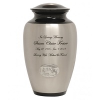 Silver Beautiful Shark Pewter Cremation Urn
