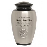 Silver Beautiful Shark Pewter Cremation Urn