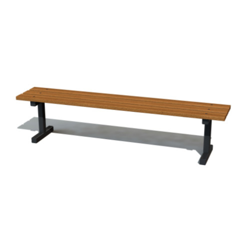 Outdoor Garden Bench - Wood & Metal, 6ft x 1.5ft x 1.5ft, Brown Color, Natural Finish, Comfortable Design with Wide Backrest