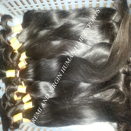 Raw Natural Indian Bulk Human Hair Length: 10-30 Inch (In)