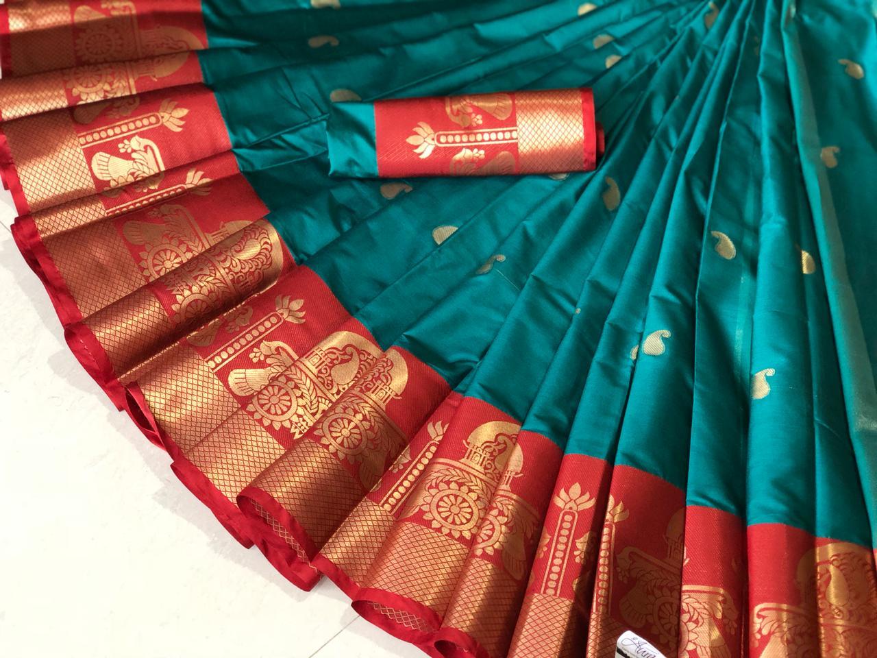 Ethnic Pure Cotton Silk Saree