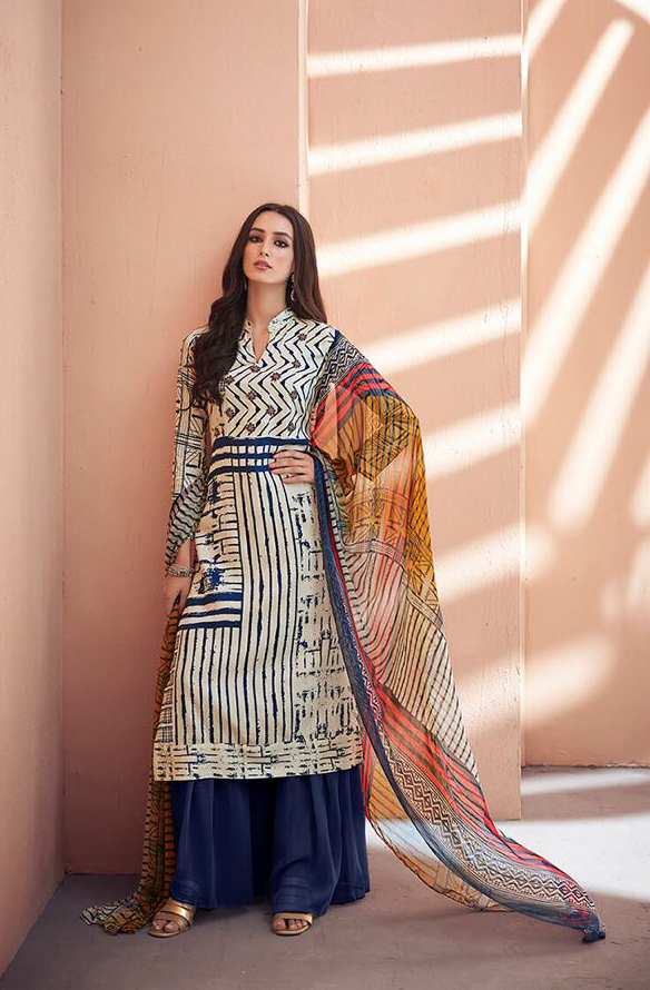 Indian Charming Pure Zam Silk Khatli Handwork Salwar Suit