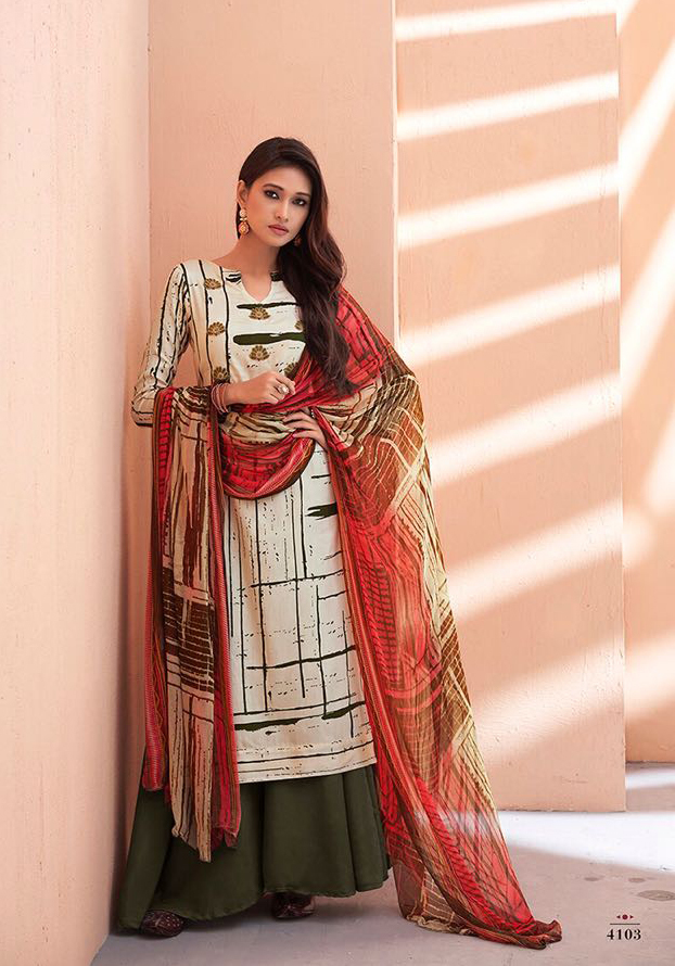 Indian Charming Pure Zam Silk Khatli Handwork Salwar Suit