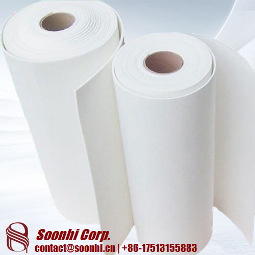 Ceramic Fiber Paper - High Purity Alumino-silicate Fiber, Custom Dimensions (L*w*h), Ivory White, Excellent Dielectric Strength & Low Thermal Conductivity, Good Sound Insulation & Corrosion Resistance