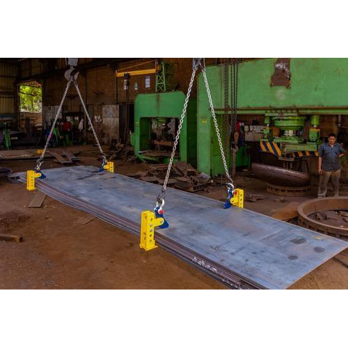 Horizontal Multi Plate Lifting Clamp - Color: Yellow