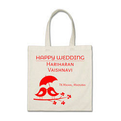 Offset Print Happy Weeding Non Woven Bag