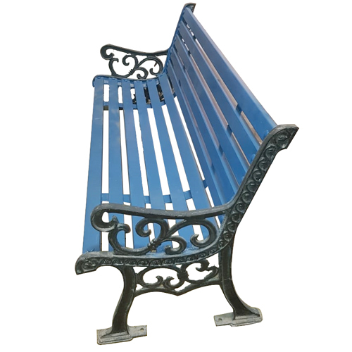 FRP Park Bench - 6ft x 2ft x 3ft, Blue Color, Powder Coated Finish | Corrosion Resistant, Sturdy Build, Easy to Assemble, 1 Year Warranty