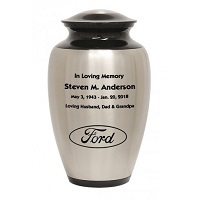 Trinity Pewter Urn - 9 3/4" High, 228 Cubic Inches | Brass With Pewter Finish, Black Velvet Bag Option, 3d Celtic Medallion