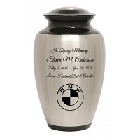 Trinity Pewter Urn - 9 3/4" High, 228 Cubic Inches | Brass With Pewter Finish, Black Velvet Bag Option, 3d Celtic Medallion