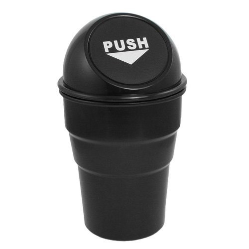 Plastic Car Dustbin - 90g Weight, 20 cm Height, 9 cm Diameter, 500 ml Capacity | Innovative Design for Efficient Waste Management